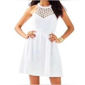 Lilly Pulitzer Resort White Kinley lace flare dress size 2 NWT